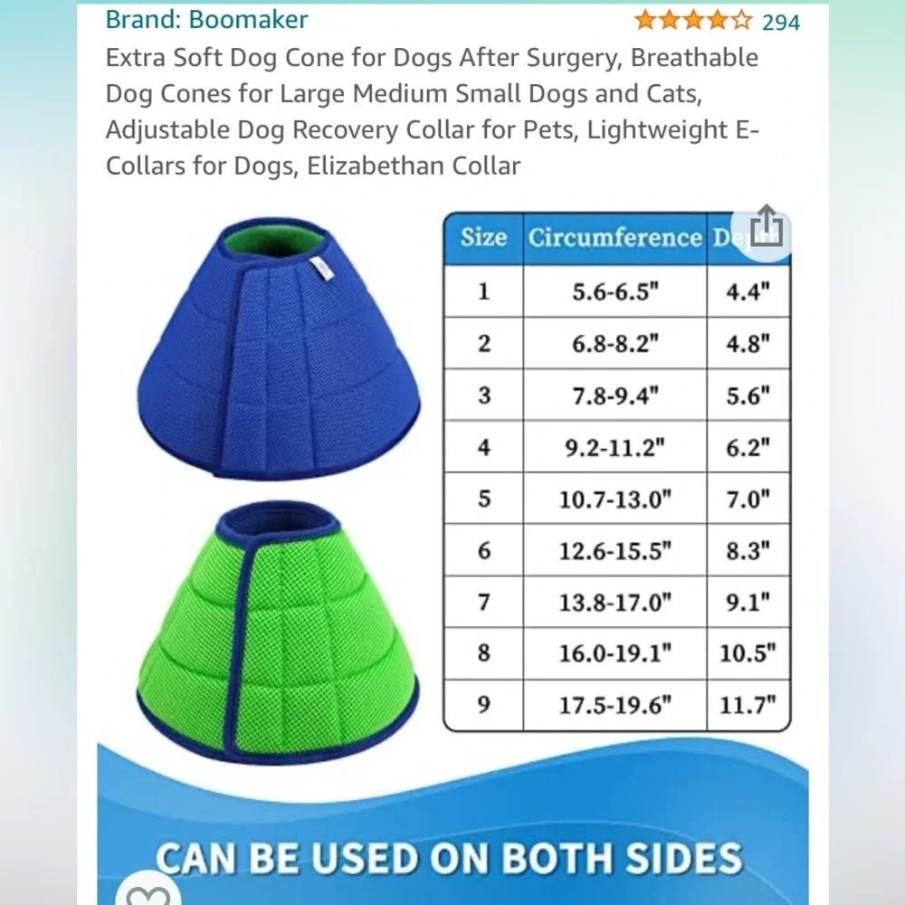 Boomaker Reversible Extra Soft Dog Cone